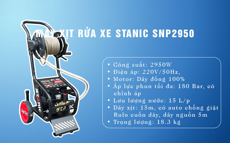 Máy xịt rửa Stanic SNP2980 Máy xịt rửa Stanic SNP2980