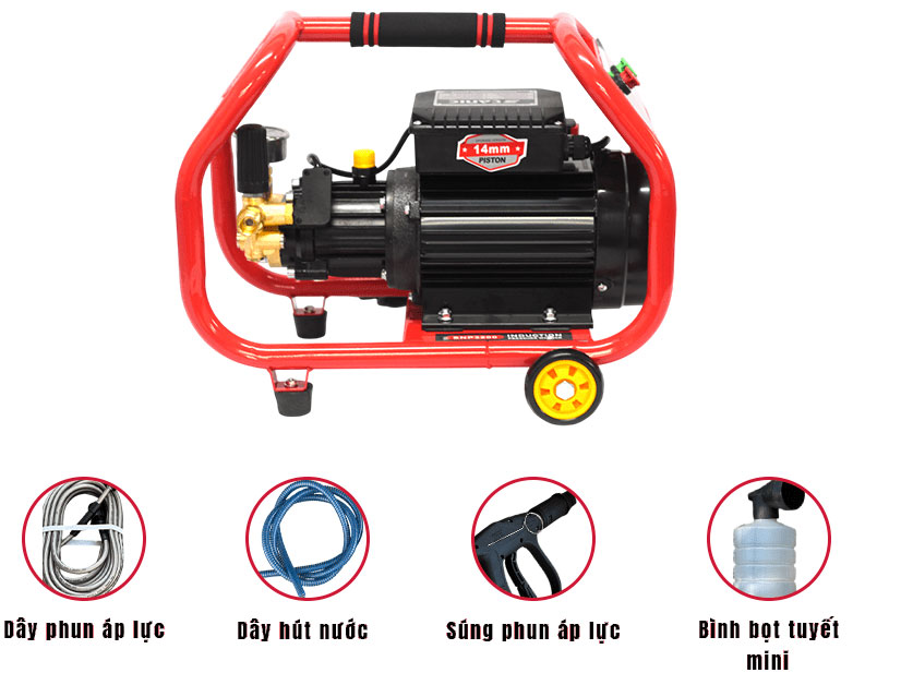 Máy xịt rửa Stanic sẽ tự ngắt khi nhả cò súng Máy xịt rửa Stanic