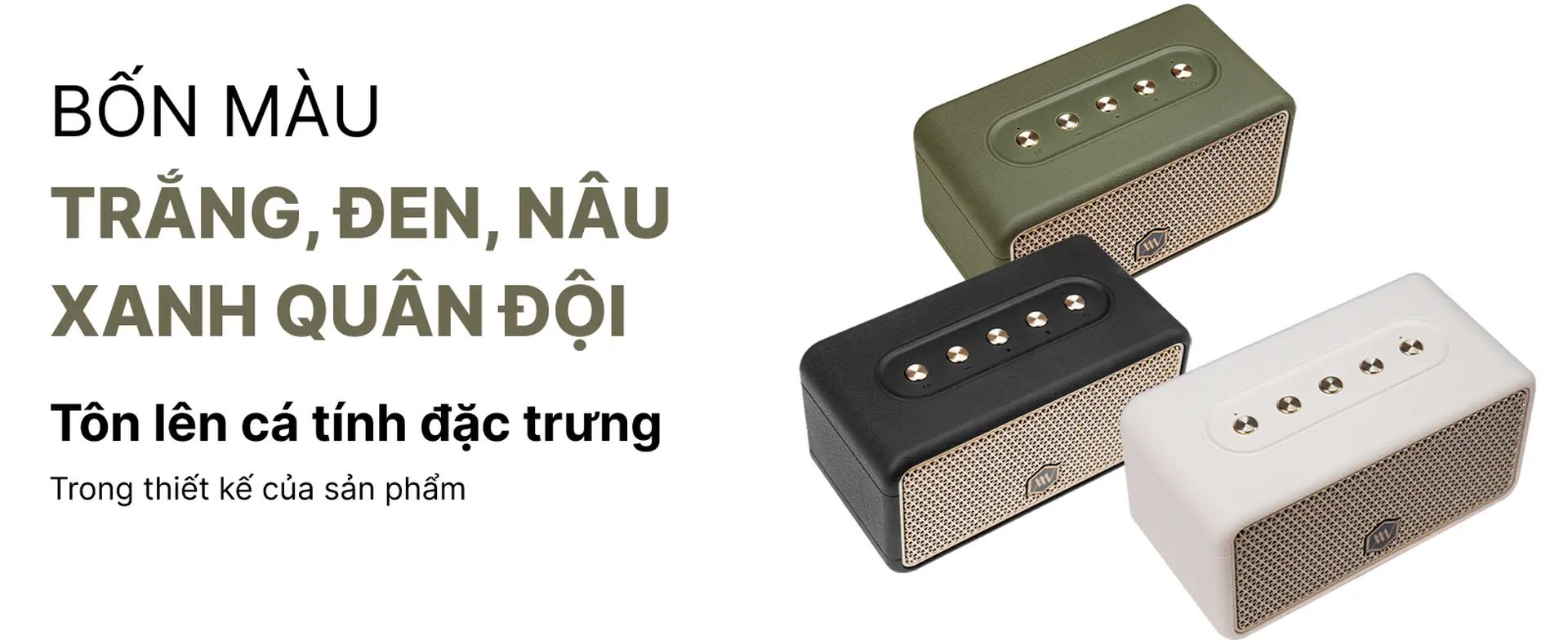 Thiết kế Retro nhỏ gọn, phong cách cá tính Loa Bluetooth Alpha Works W38