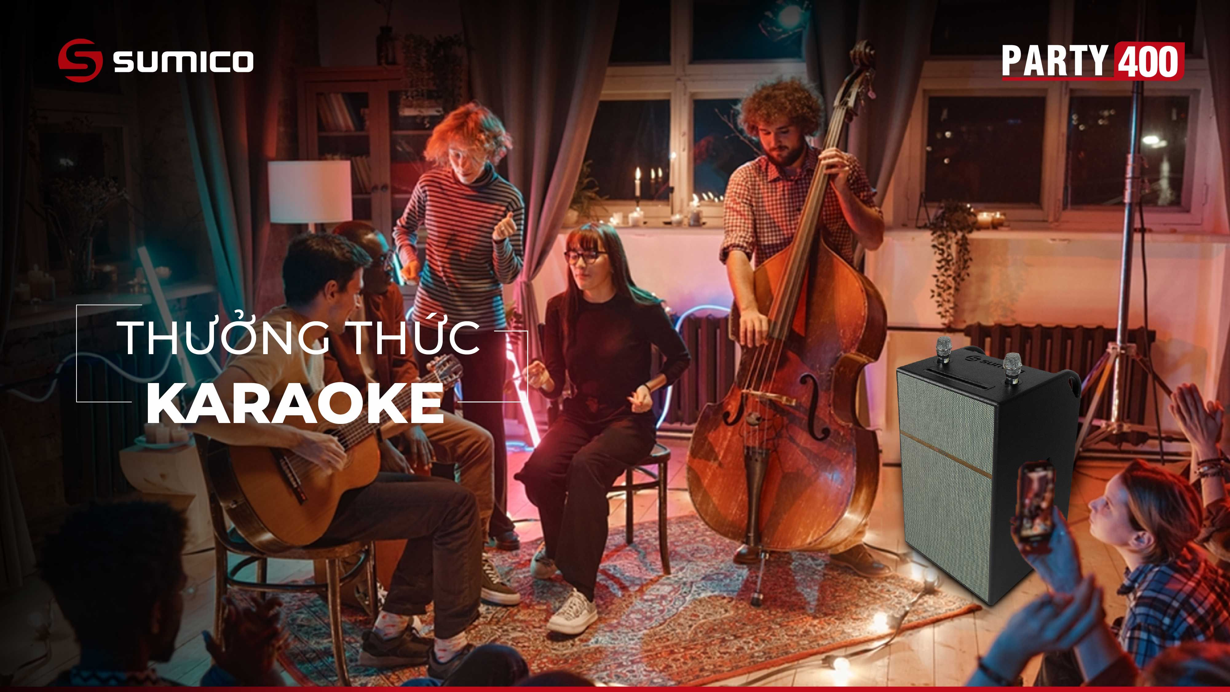 Thiết kế hiện đại, mạnh mẽ và tiện dụng Loa Sumico Party 400