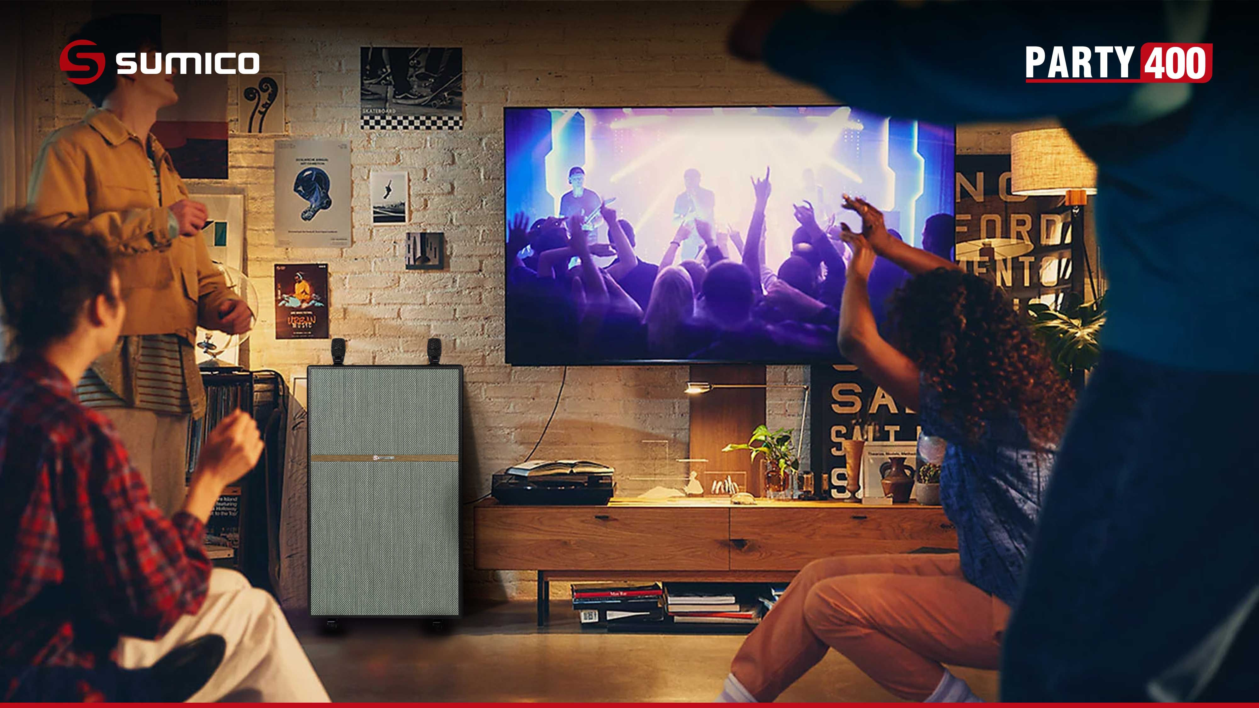 Bảng điều khiển dễ thao tác, đi kèm remote tiện lợi Loa karaoke Sumico