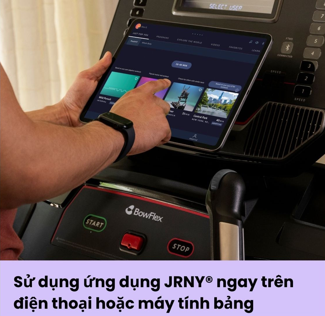 Trải nghiệm tập luyện thực tế – Linh hoạt, tự do và hiệu quả Máy chạy bộ Bowflex