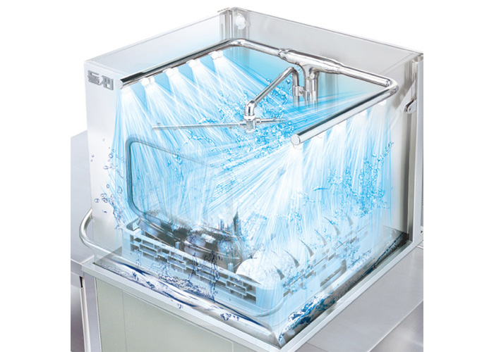 Máy rửa bát Dolphin DW-3200 có năng suất rửa 30 - 45 rack/giờ Máy rửa bát Dolphin DW-3200