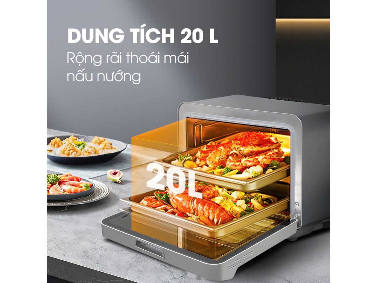 Nồi chiên không dầu Kalite có dung tích 20 lít Nồi chiên không dầu Kalite