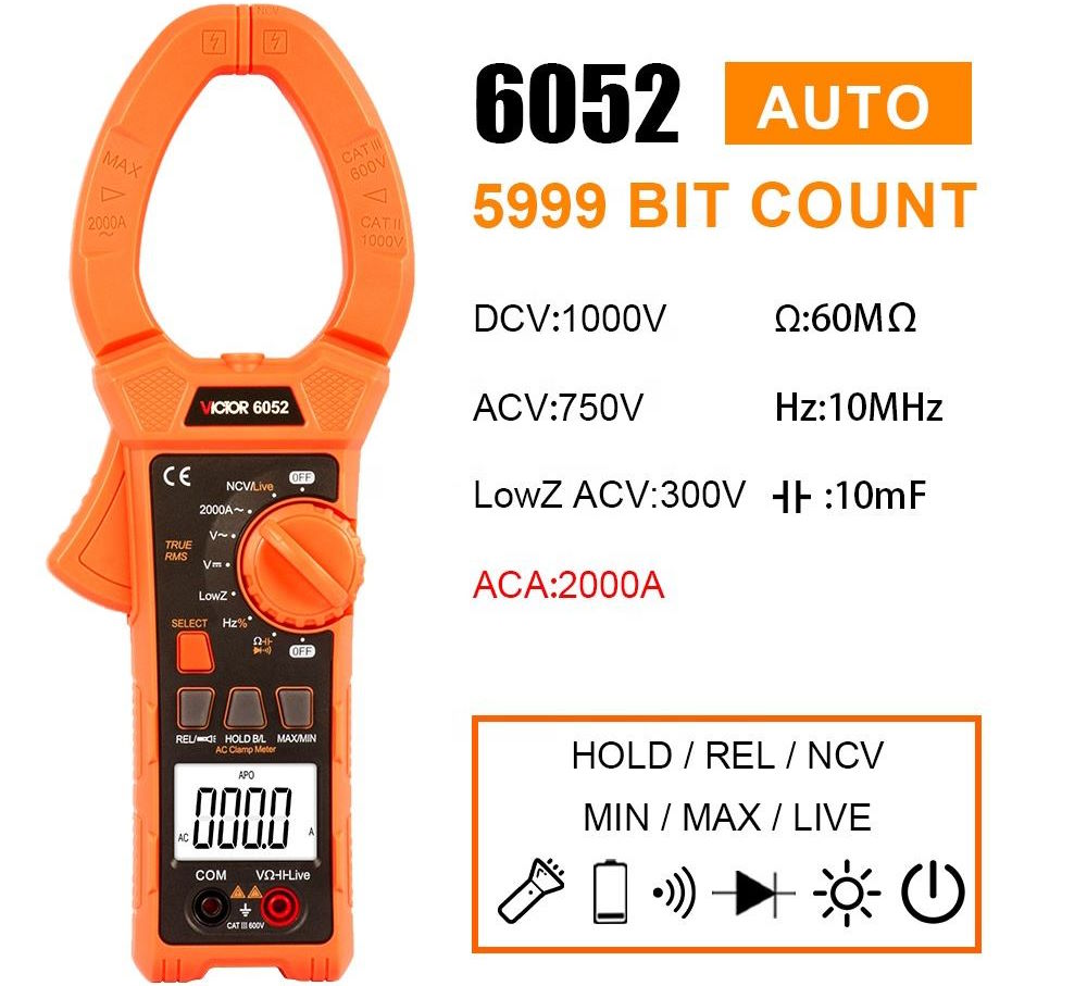 Ampe kìm kĩ thuật số Victor 6052