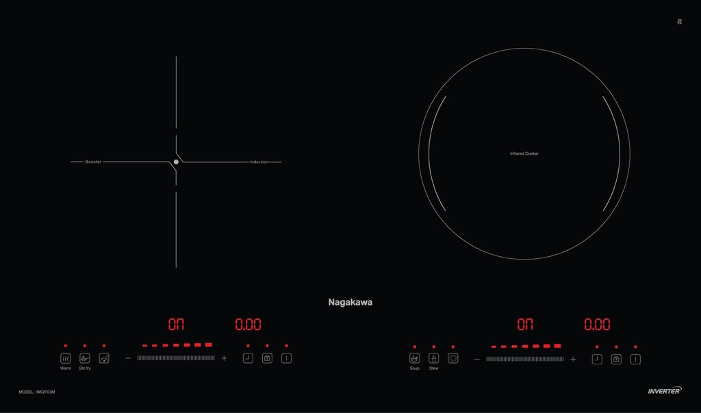NK2F03M gia nhiệt nhanh với chức năng Booster NK2F03M