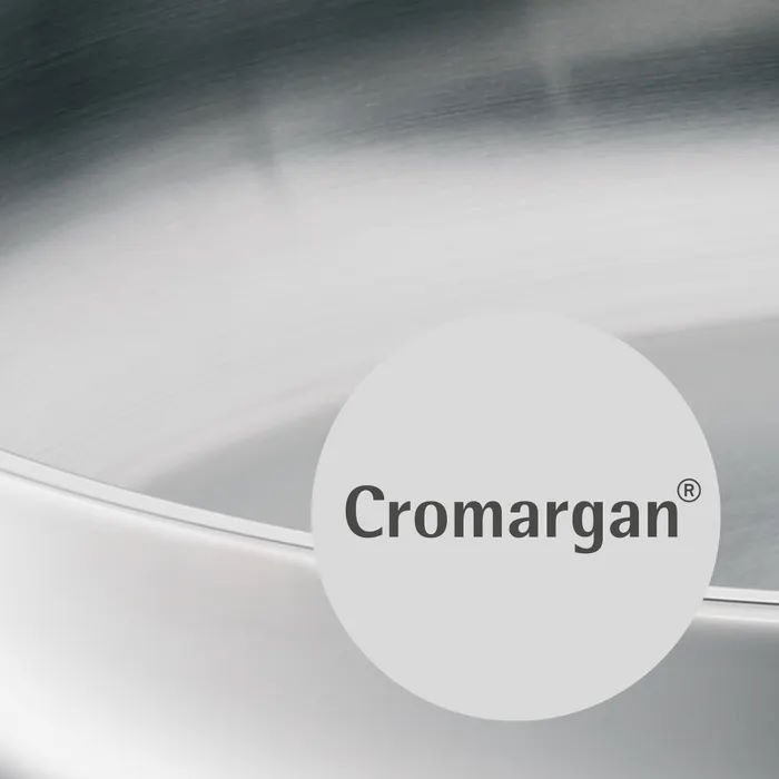 Chất liệu Cromargan 18/10 – Bền bỉ, an toàn tuyệt đối Chảo inox WMF Profi 20cm