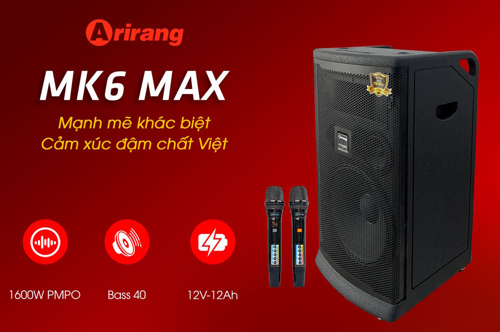Thiết kế hiện đại – Di động linh hoạt Loa kéo Arirang MK6 Max