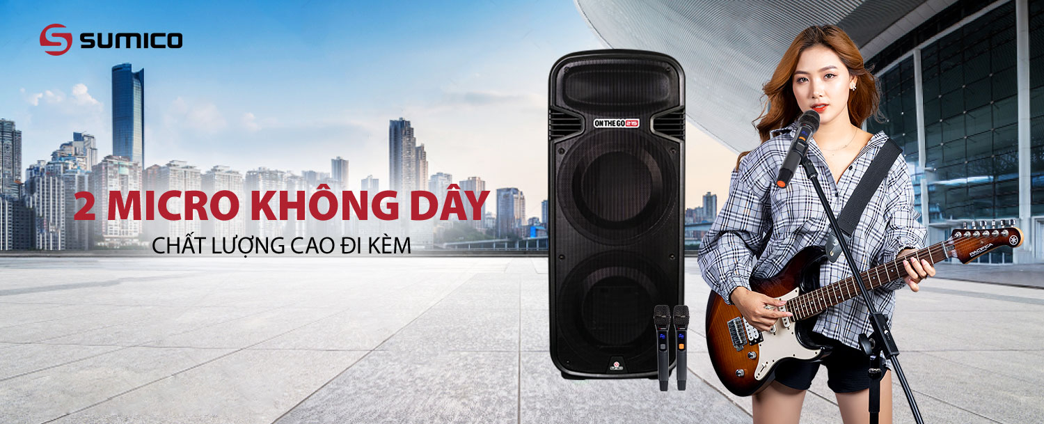 Sumico On The Go 215 có sẵn 2 micro không dây Sumico On The Go 215