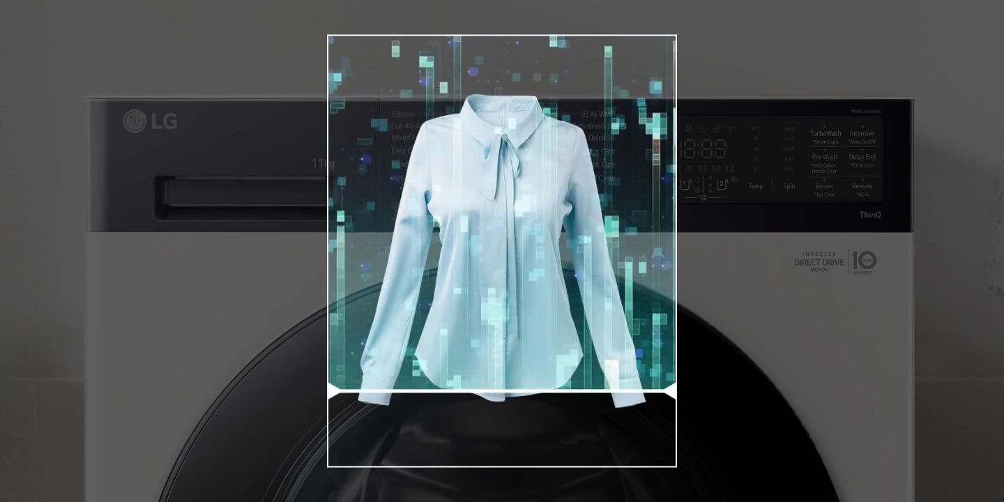 AI DD – Giặt thông minh, hiểu từng sợi vải Máy giặt LG AI DD Inverter 11 kg FX1411N5W
