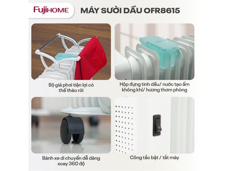 Fujihome OH8615 có giá phơi Fujihome OH8615
