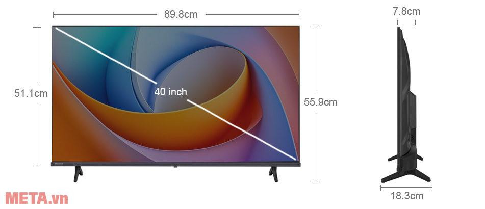 Smart Tivi QLED Hisense FHD 40 inch 40Q5S