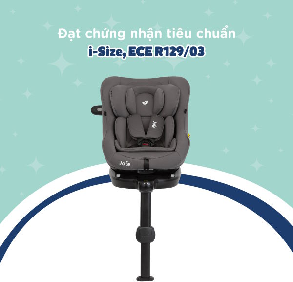 Thoải mái cho bé suốt hành trình Ghế ô tô trẻ em Joie i-Pivot 360 Shale