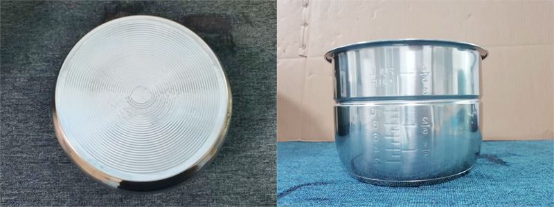 Đáy nồi và thành nồi áp suất bằng inox Đáy nồi và thành nồi áp suất bằng inox