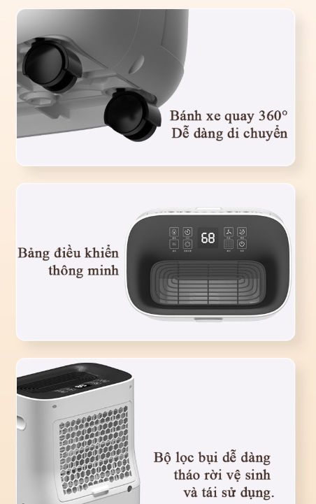 Máy hút ẩm và lọc không khí Tiross 