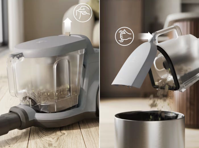 Hộp chứa bụi dung tích lớn 2 lít Máy hút bụi Electrolux Clean 500 EFC52614