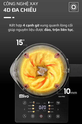 Olivo X24 Pro sử dụng công nghệ xay 4D đa chiều