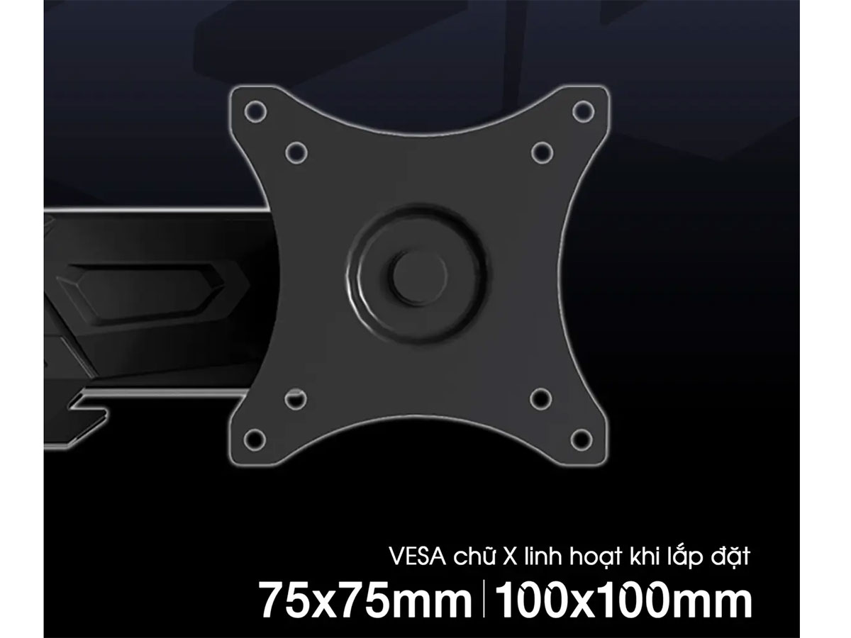 Giá treo màn hình lắp vừa cho VESA 75 x 75 mm và 100 x 100 mm Giá treo màn hình