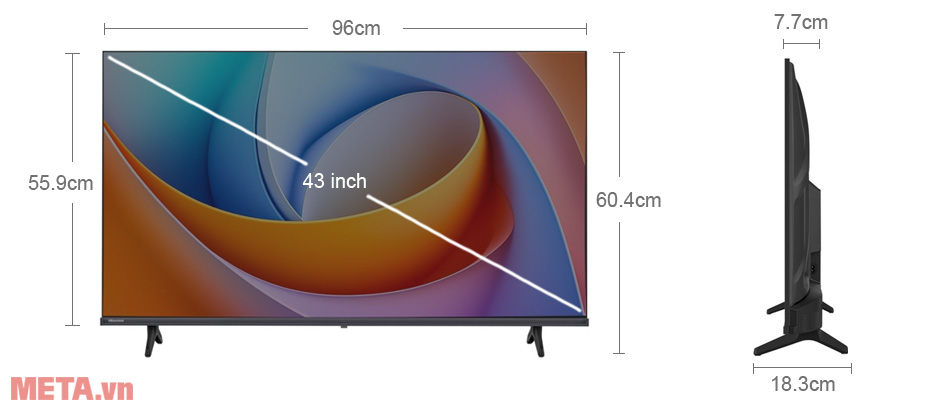 Smart Tivi QLED Hisense FHD 43 inch 43A5S