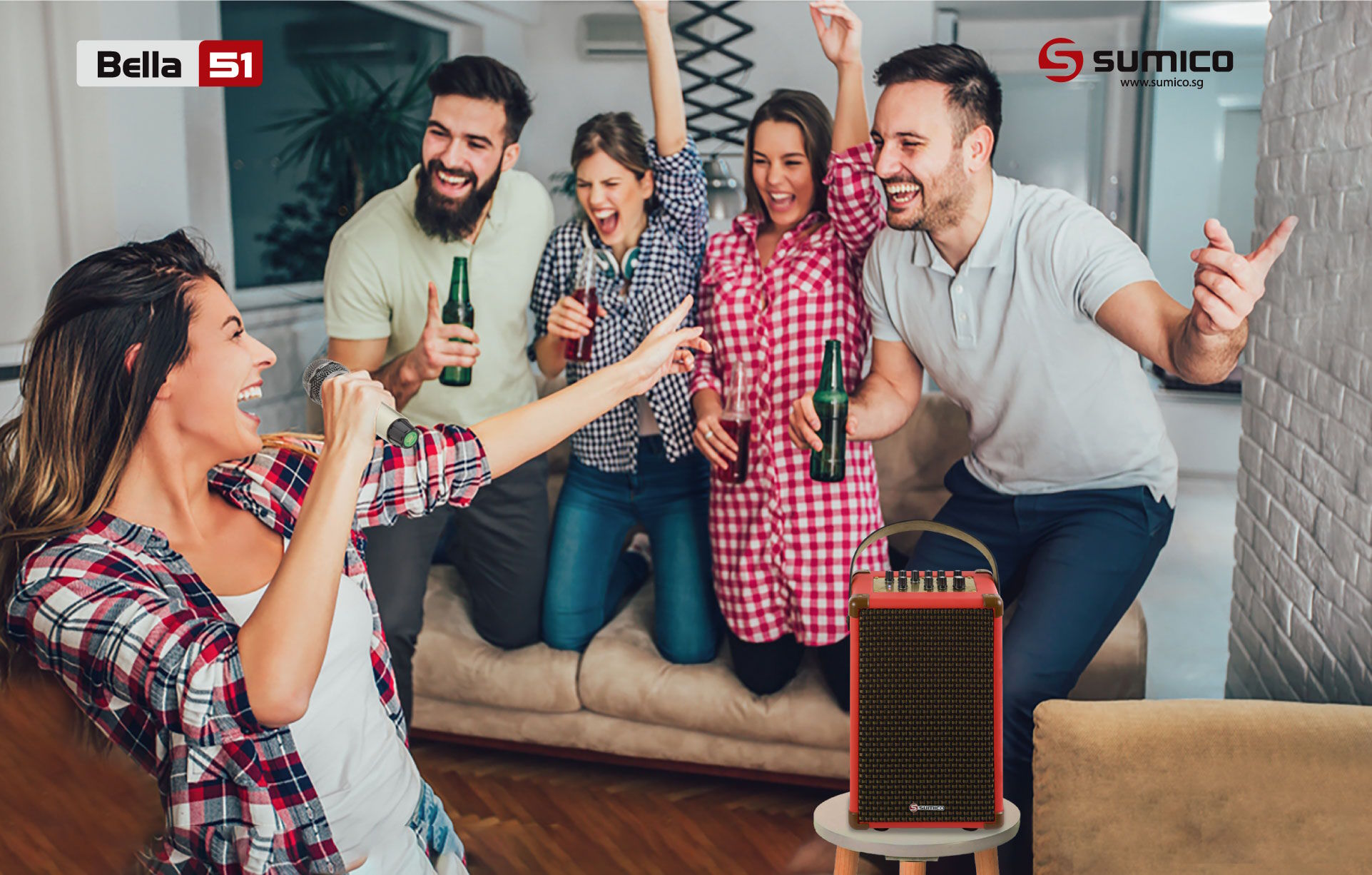 Kết nối hiện đại, đa dạng Loa karaoke Sumico Bella 51