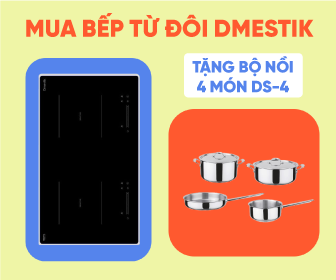 Tặng bộ nồi 4 món DS-4 khi mua bếp từ đôi Dmestik Tặng bộ nồi 4 món DS-4 khi mua bếp từ đôi Dmestik