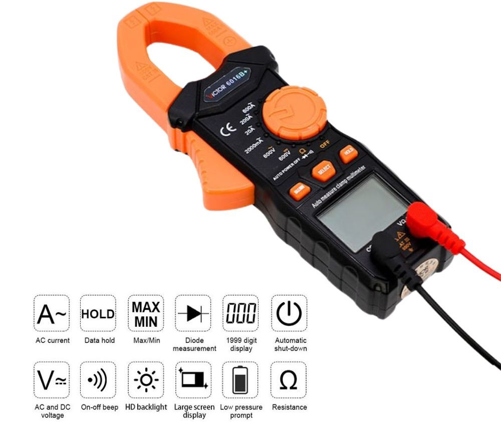 Tính năng đo điện đa dạng Ampe kìm kĩ thuật số Victor 6016B+
