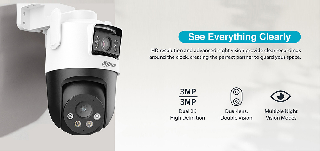 Camera Wifi có 2 mắt cam, mỗi mắt cam có độ phân giải 3MP Camera Wifi