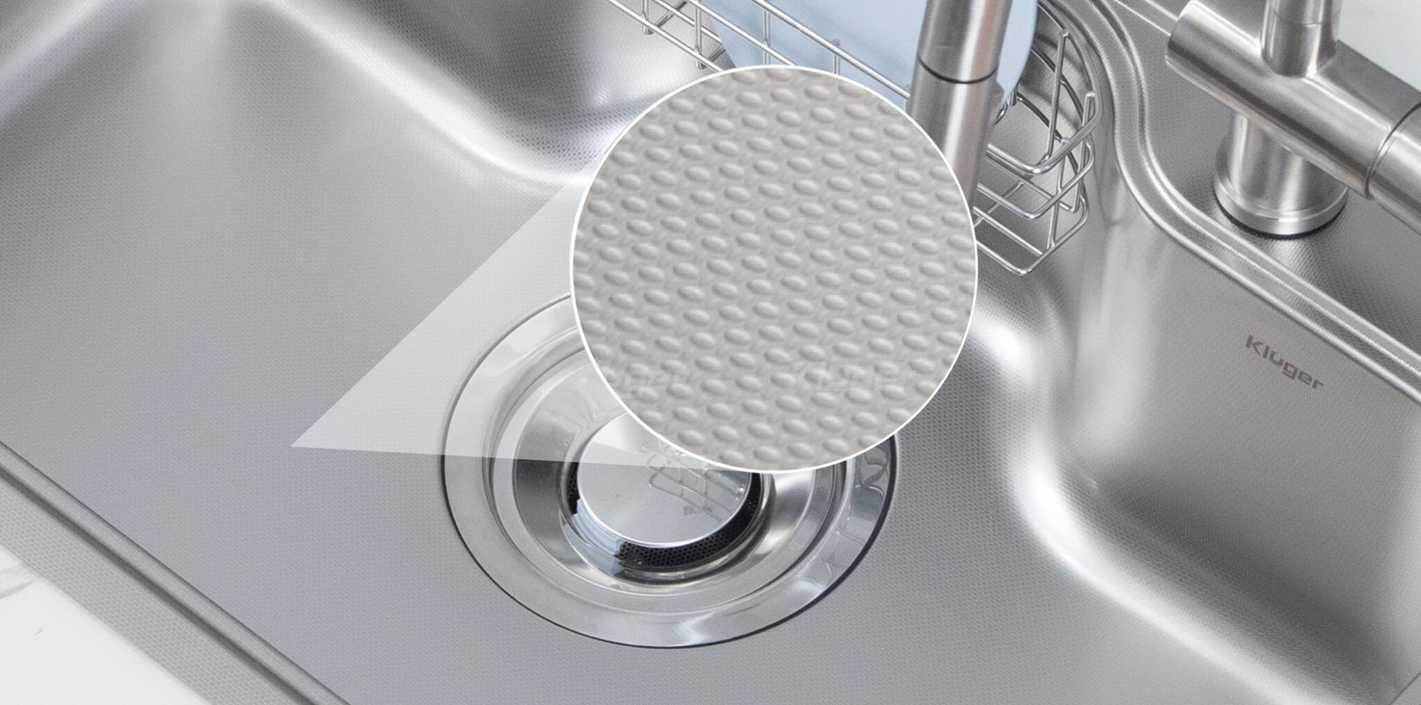 Bề mặt LINEN thế hệ mới: Chống xước – Chống bám dầu mỡ Chậu rửa bát Kluger KT8050FS – S80 Plus