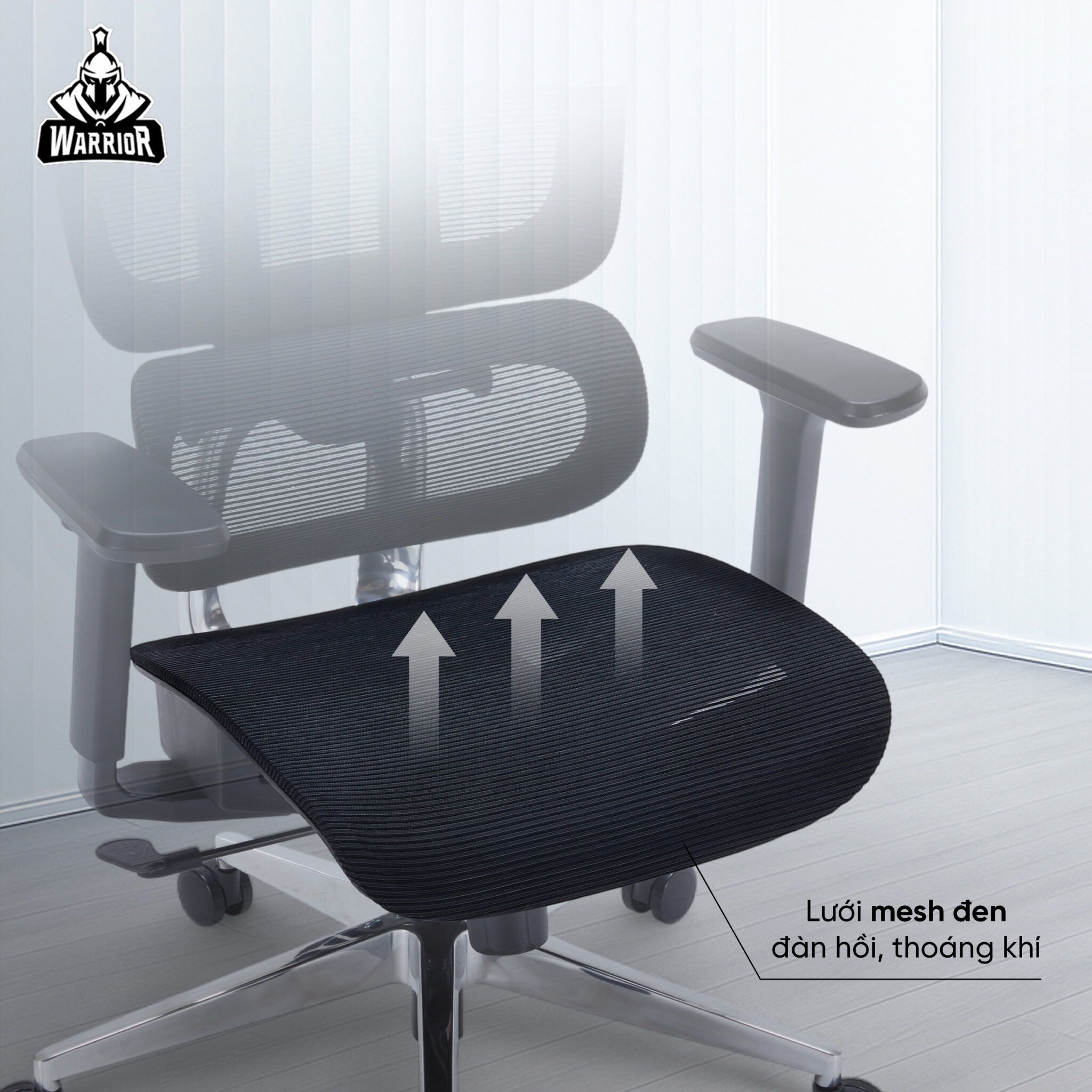 Ghế công thái học ergonomic Warrior – Hero series – WEC509 Pro Black