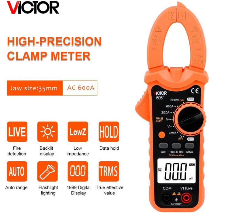 Ampe kìm kĩ thuật số Victor 606B+