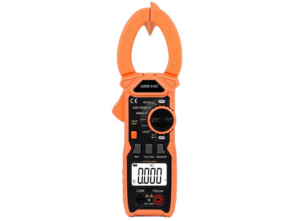 Ampe kìm kĩ thuật số Victor 610C+ (1.000V DC, 750V AC, 1.000A CA)