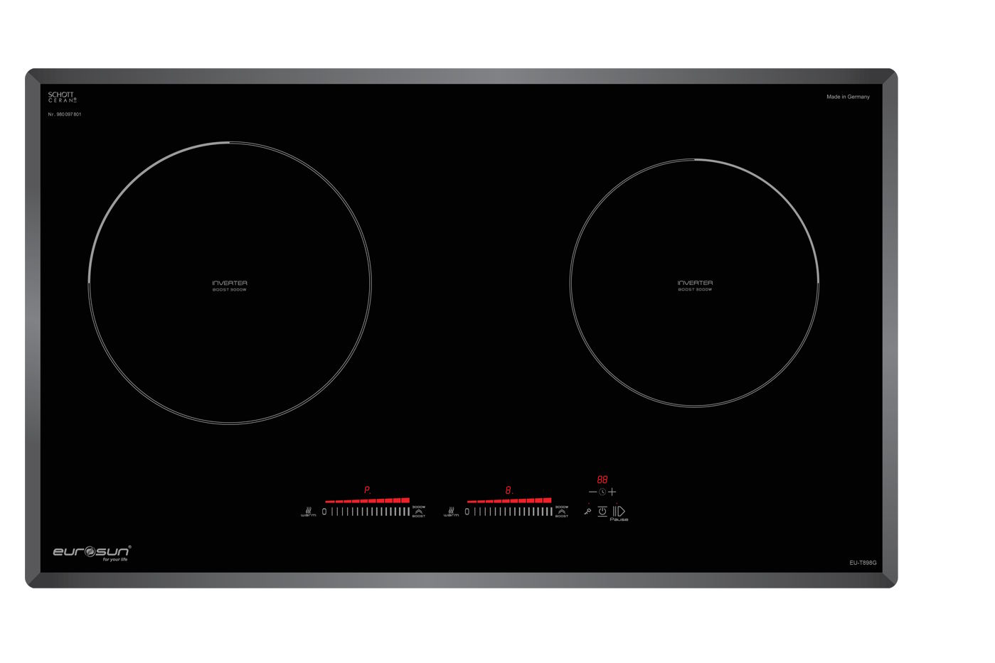 Bếp từ Eurosun EU-T898G 2 vùng nấu