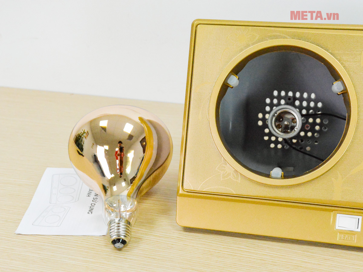 Đèn sưởi nhà tắm Creen CR-02 có thể tháo bóng ra đơn giản Bóng đèn sưởi nhà tắm