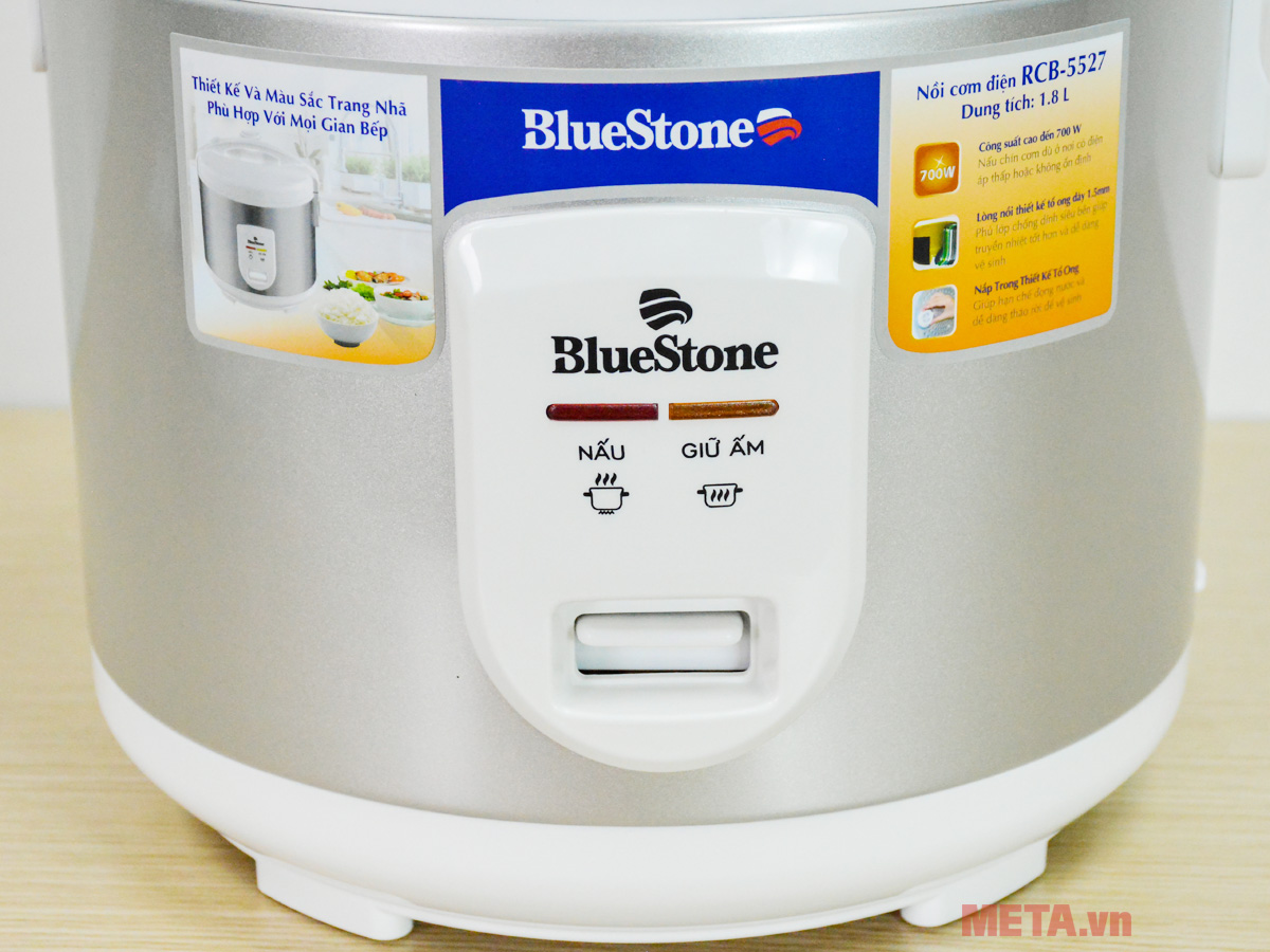 Bảng điều khiển nút gạt với 2 chế độ Nấu và giữ ấm BlueStone RCB-5527
