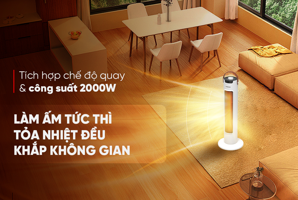 Quạt sưởi gốm Sunhouse SHD7060W Quạt sưởi gốm Sunhouse SHD7060W