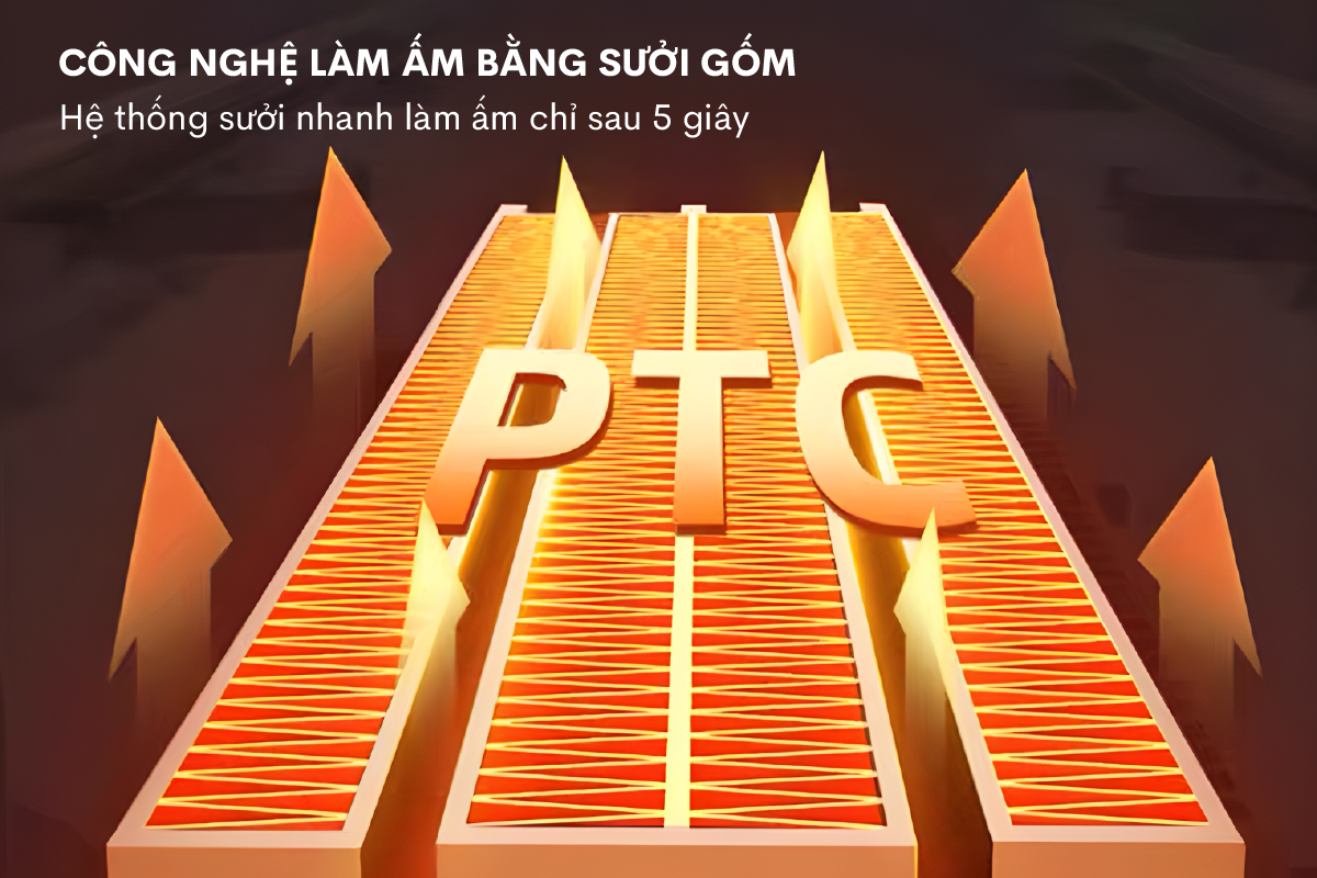 FH6000 làm ấm bằng công nghệ sưởi gốm Quạt sưởi gốm FujiHome