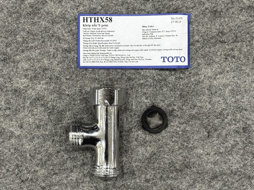 T cầu Toto HTHX58 chia 2 đường nước T cầu Toto HTHX58 chia 2 đường nước