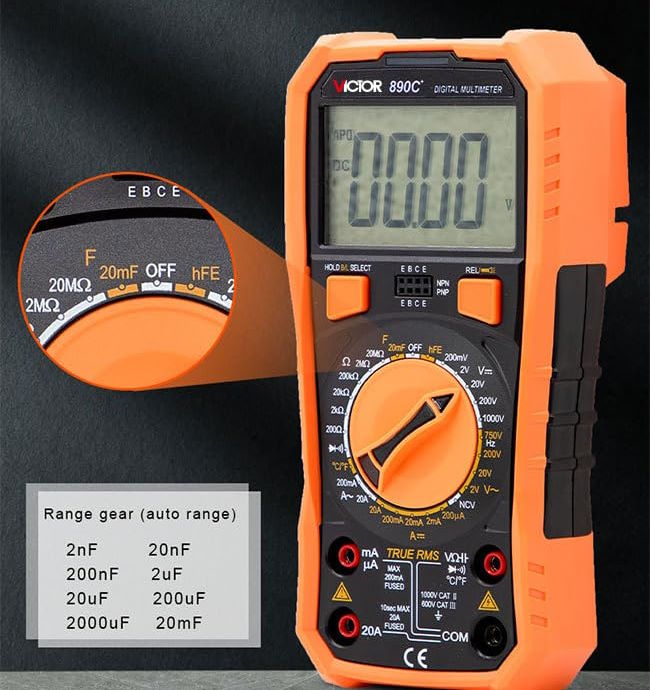 Đồng hồ vạn năng điện tử Victor VC890C+