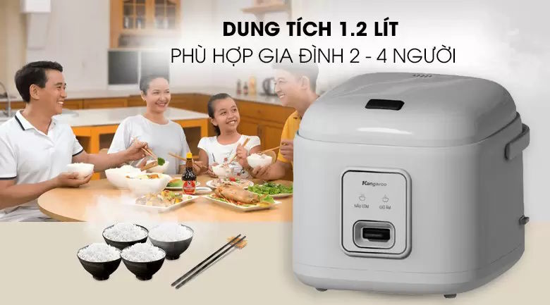 Nồi cơm điện Kangaroo 1.2 lít KGRC12M1 Nồi cơm điện Kangaroo 1.2 lít KGRC12M1
