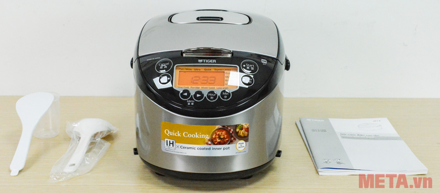 Trọn bộ nồi cơm điện tử cao tần Tiger JKT-F18W