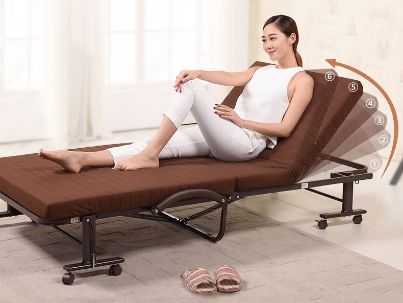 Giường gấp Nikita HQ75 điều chỉnh tựa lưng linh hoạt Giường gấp Nikita HQ75