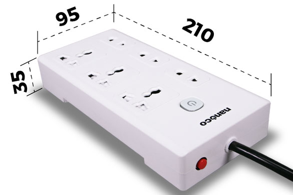 Ổ cắm có dây Nanoco NES3332-5 Ổ cắm có dây Nanoco NES3332-5