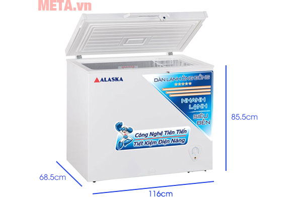 Kích thước của tủ Kích thước của tủ đông