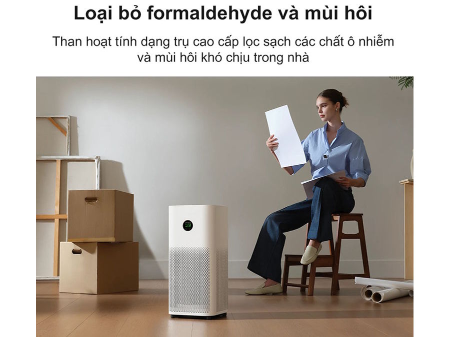 Xiaomi Mijia Smart Air Purifier 6 EU giúp loại bỏ mùi hôi bằng than hoạt tính Xiaomi Mijia Smart Air Purifier 6 EU