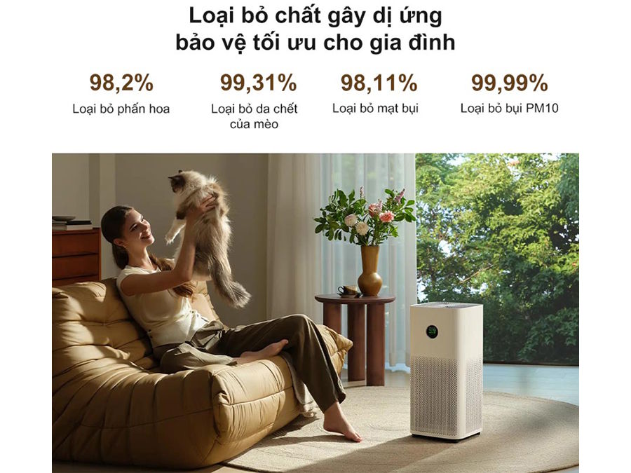 Máy lọc không khí sẽ loại bỏ chất gây dị ứng Máy lọc không khí