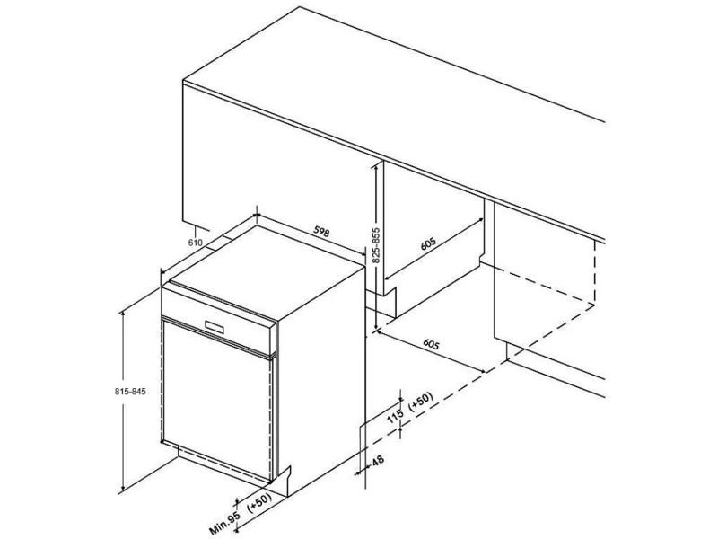 Kích thước lắp đặt SMS81EU19EB SMS81EU19EB