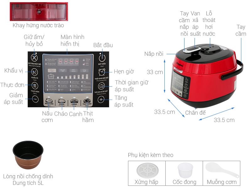 Nồi áp suất điện Kangaroo  