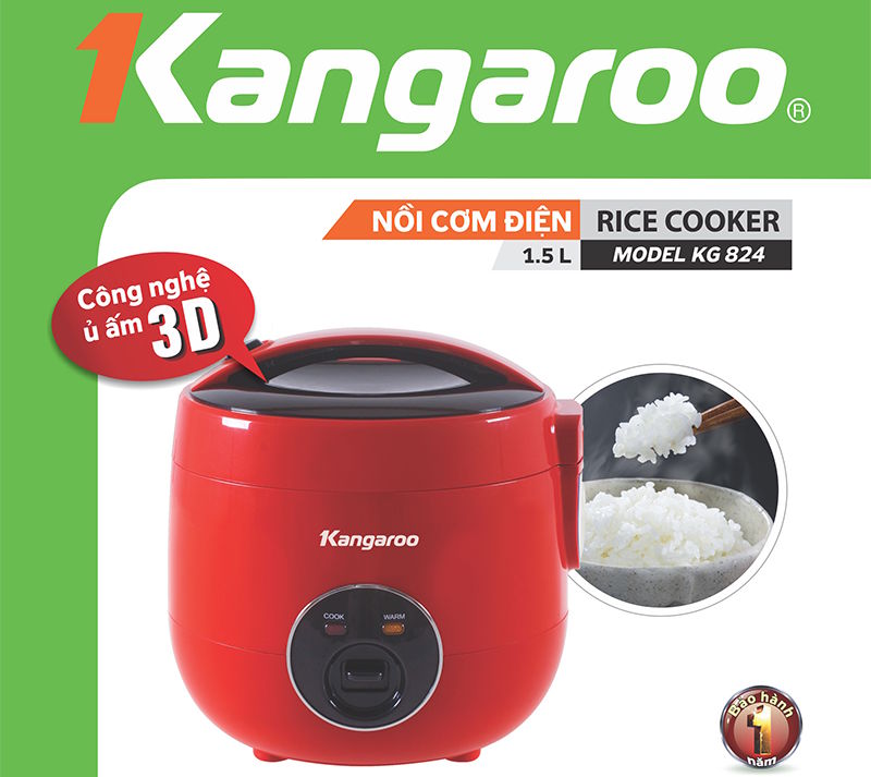 Nồi cơm điện Kangaroo KG824 Nồi cơm điện Kangaroo KG824