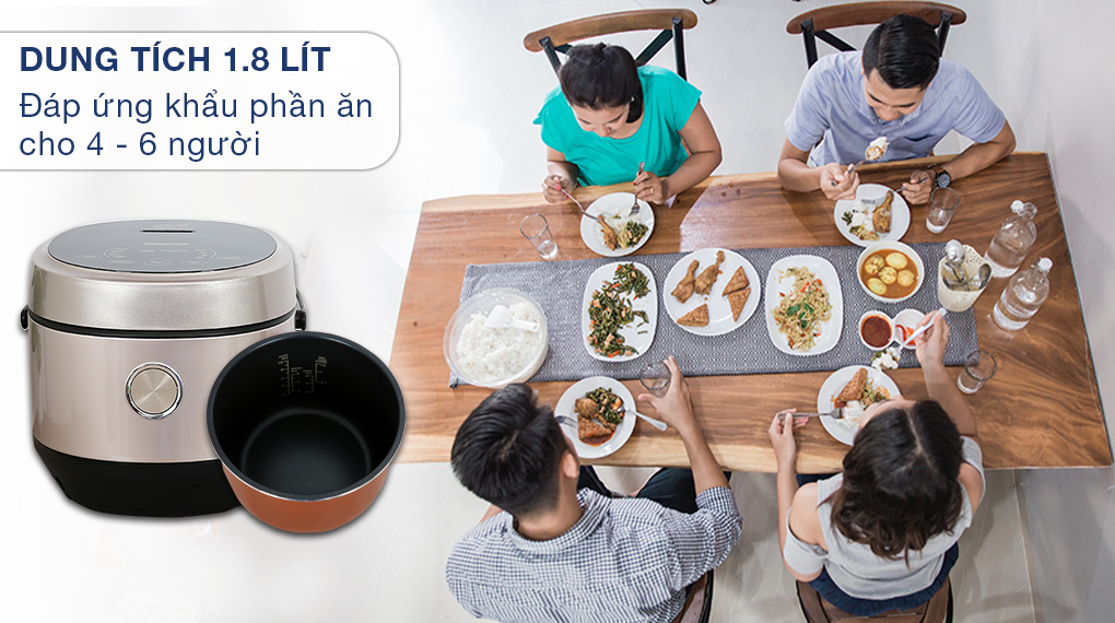 Nồi cơm điện KG18DR12 có dung tích 1.8 lít Nồi cơm điện KG18DR12