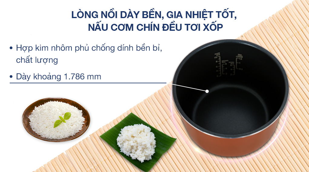 KG18DR12 có độ dày lòng nồi 1.7mm KG18DR12